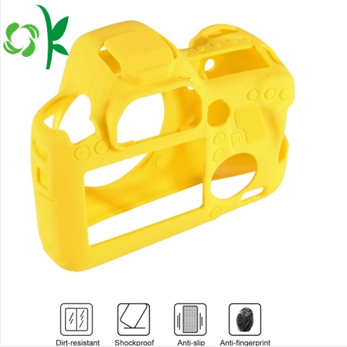 Etui simple pour appareil photo en silicone jaune