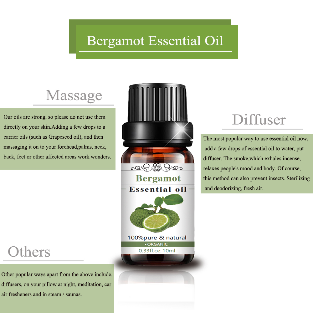 100% Natural Pure Bergamot Essential Oil Skin Care Oil