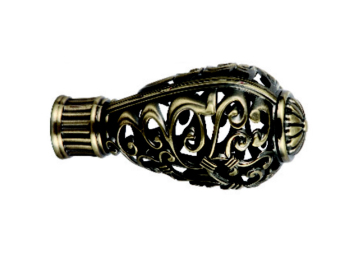Classic Carved Hardware Curtain Rod