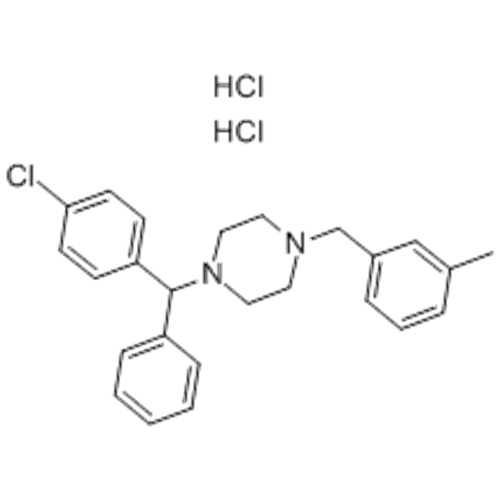 Pipérazine, 1 - [(4-chlorophényl) phénylméthyl] -4 - [(3-méthylphényl) méthyl] -, chlorhydrate (1: 2) CAS 1104-22-9