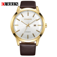 curren vintage antique watch genuine leather belt