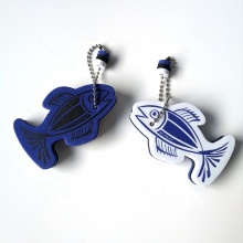 Custom China Factory Eva Fish Shape Floating Keychain with OEM Design LOGO