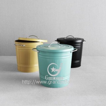 2016 hot sale Metal garbage can galvanized steel metal garbage can
