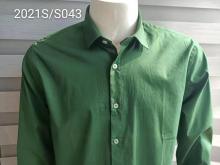 Solid Color Green Breathable No Pilling Men's Shirts