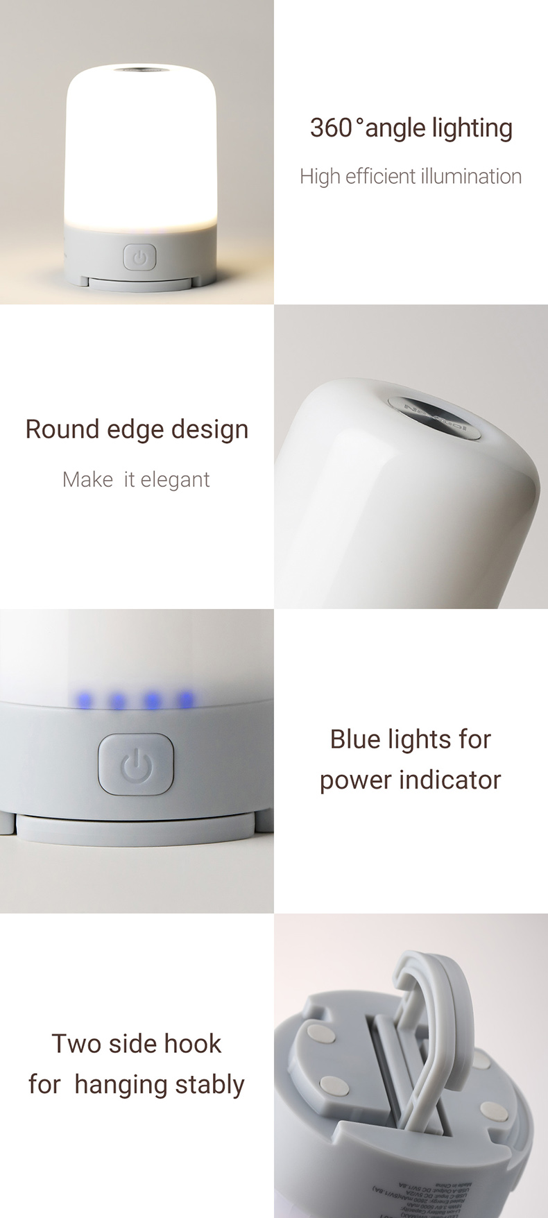 Nextool multi-function multi-color LED lantern 600 lumen outdoor lantern Camping Lights 5000k white light camping lantern