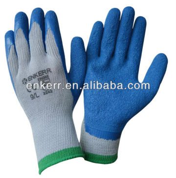 CE rubber coated cotton glove