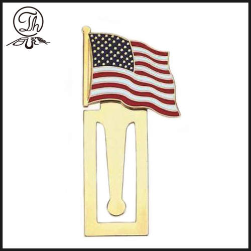 Gold flag decorative design bookmarks us