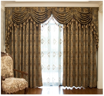 Home Luxury Chenille Valance Curtain and Jacquard Blackout Curtain: Enhancing Style and Comfort