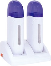 Double roll-on wax cartridges for hair removal