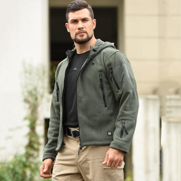 Tactical Jacket Men Outdoors Softshell Fleece Winter Clothing HAN WILD
