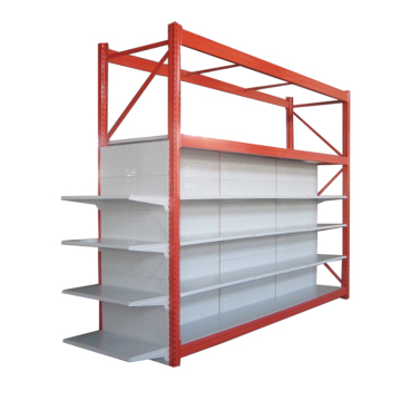 Combined Storage Rack and Gondola Shelf Solutions for Retail Stores