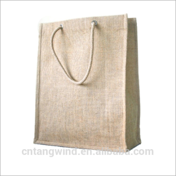 cheap flax drawstring folding shopping bag