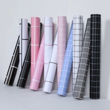 Fancy-fix Removable Trellis Pale Gray White Lattice Brick Wallpaper