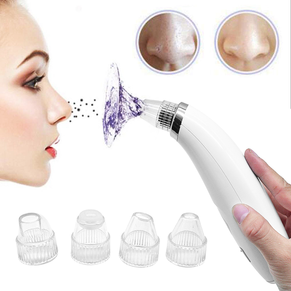 Warm function comedo suction beauty device 6 probes electric comedo pore extractor clean tool blackhead remover vacuum