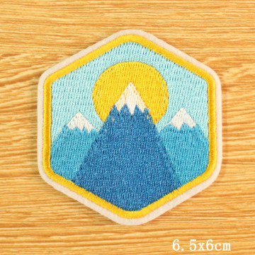 Étiquette tissée broderie vêtements espace patch badges rayures