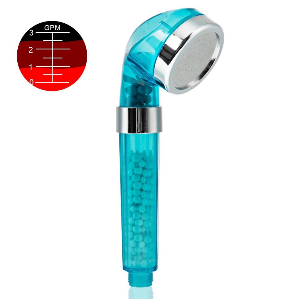 Blue Plastic High Pressure Filter Shower Head