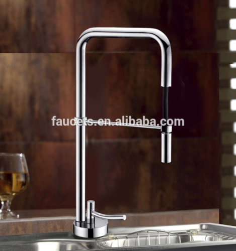 Saving Water Factory Directly Pull Out Down 360 Deck Mounted Sink Kitchen Faucet