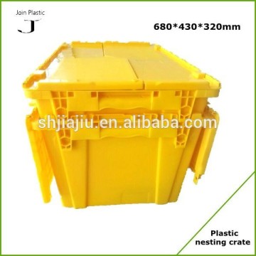 Nest plastic colored shipping boxes