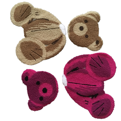 Teddy Bear Chenille Broderi syr på lappar