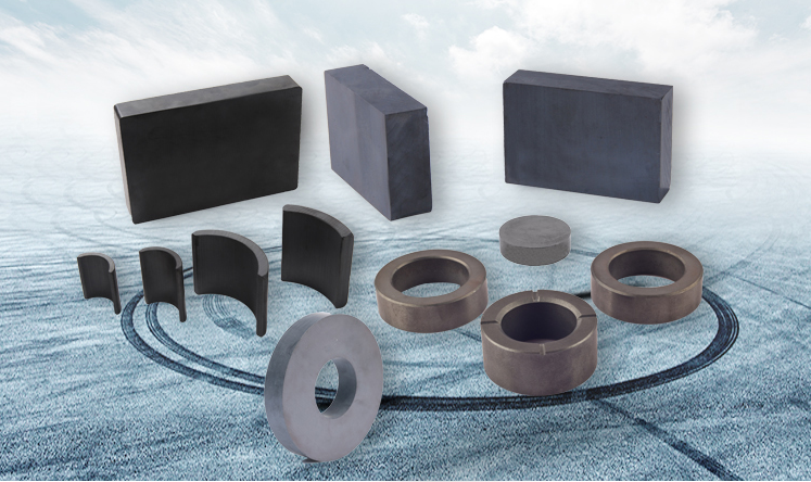 Multi-polar Ferrite Magnet Ring Axial Ring Magnet With 6 Pole