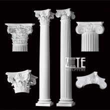 Hand Carved European Style carved classic marble columns for sale