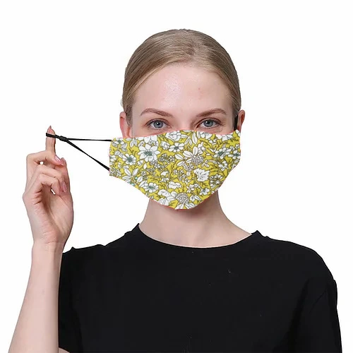 Custom Printed 3-Layer Dust and Fog Proof Washable Cotton Mask with Filter Pluggable Life Mask