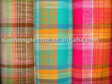 Yarn Dyed Cotton Brushed Plaid Flannel Table Cloth Fabric