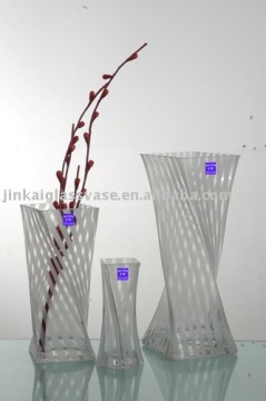 ground mouth blown glass vase