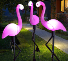 Solar Powered Flamingo Lamp