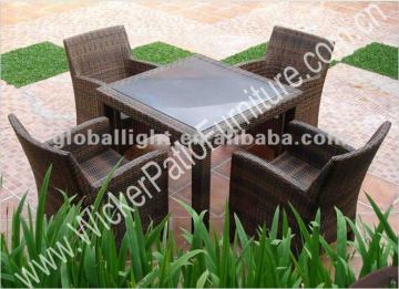 Rattan Wicker Tea Table and Chairs Furniture