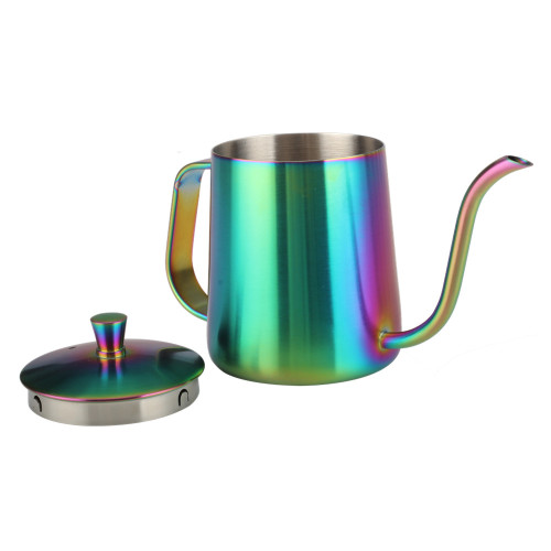 Rainbow Colorful Long Long Estrow Sout Coffee Pot