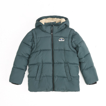 Detachable sleeve winter warm boys jacket