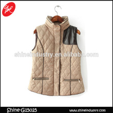 Pink sleeveless high-necked women's jacket