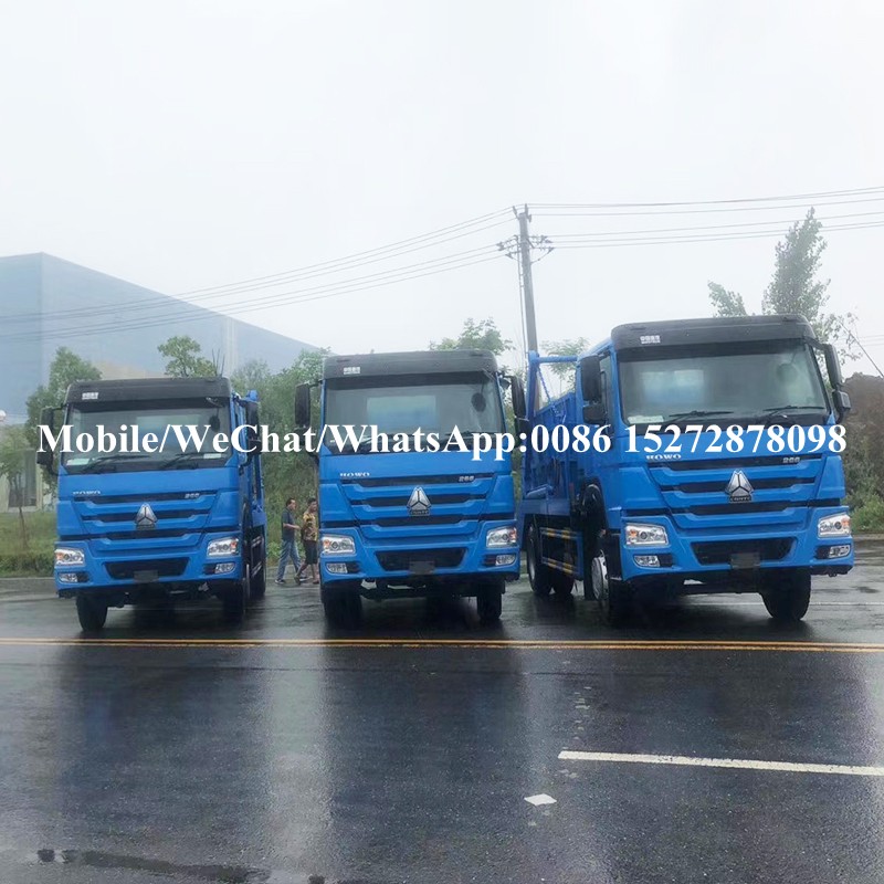 Howo Skip Carger Bask Truck (5) HOWO Skip Loader Garbage Truck (5)