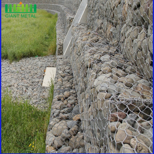 PVC bersalut batu Gabion Wire Mesh Nettings