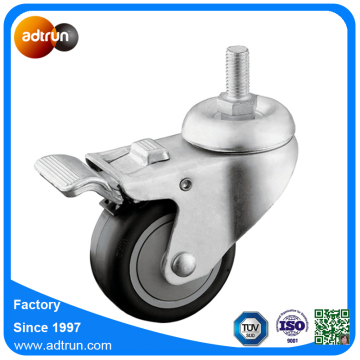 Ball Bearing Thread Stem Swivel 3" PU Casters