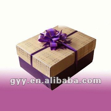 purple ribbon gift box