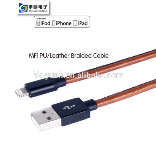 Premium MFI leather cable for iPhone 6/iPhone 6 plus Made in China