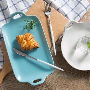 Double ear ceramic tray