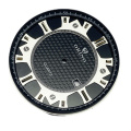 Dots stamped watch dial on central with Rehaut