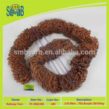 Oeko-Tex fancy yarn exporters in china novel product scarf knitting yarn acrylic polyester mixed railway knitting yarn