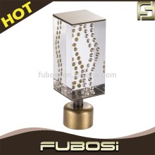 Home decor glass curtain rod finials/ luxury curtain rods finials in China