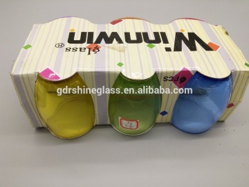 Factory Outlet eco-friendly glass cup with sprayed color, drinking cup for juice,water,milk