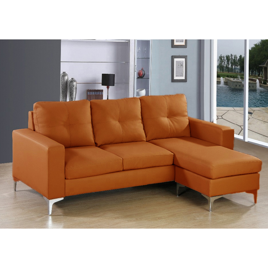 Cheap Leather L Shape Sectional Sofa Set