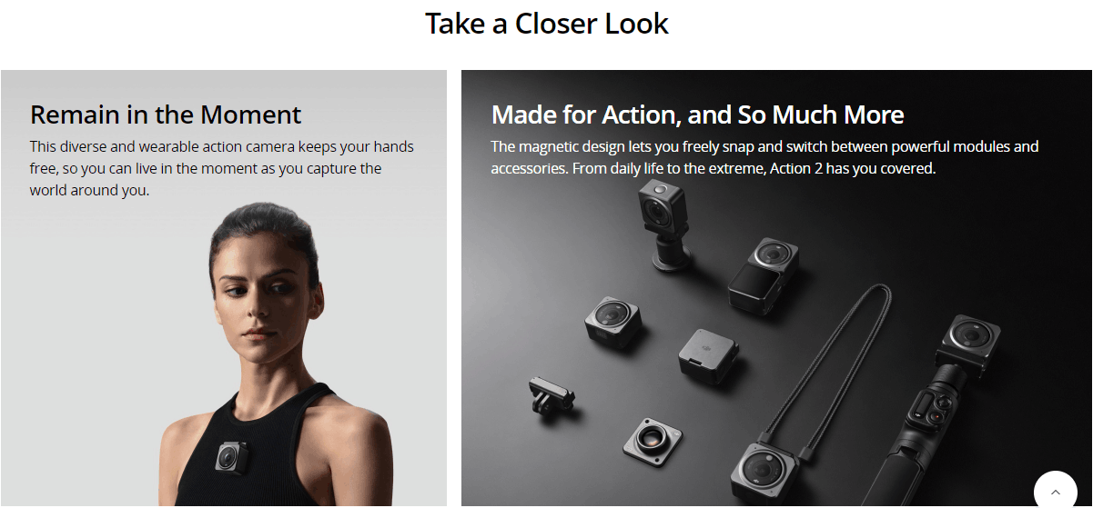 DJI New Action Camera DJI Action 2 Power Combo