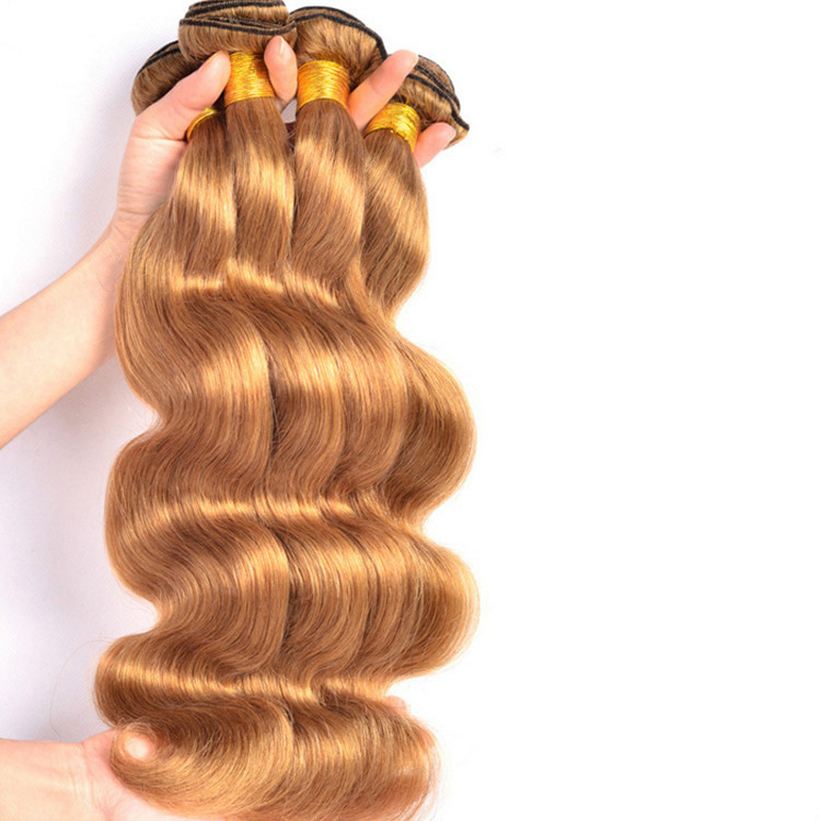Wholesale hair supplier 7a grade virgin malaysian hair color 27 body wave human hair extension