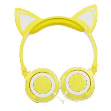 Fones de ouvido com fio Fones de ouvido de gato para jogos Fone de ouvido infantil presentes