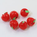 New Charm Red Fruits Shaped 3D Perlen Harz Cabochon Simulation Essen 100pcs / bag Kinder DIY Craft Decor Perlen