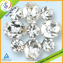 Decorative Rhinestone Snowflake Acrylic Diamond Buttons for Shirts