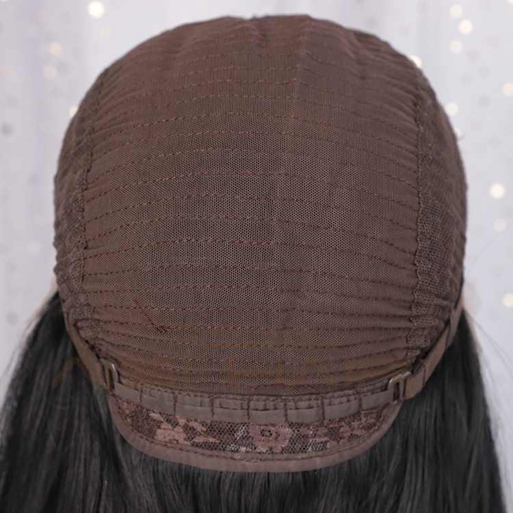 Aisi Hair New Design Long Silky Straight Black Wig Middle Part Swiss Lace Wig Synthetic Hair Lace Frontal Wigs For Black Women